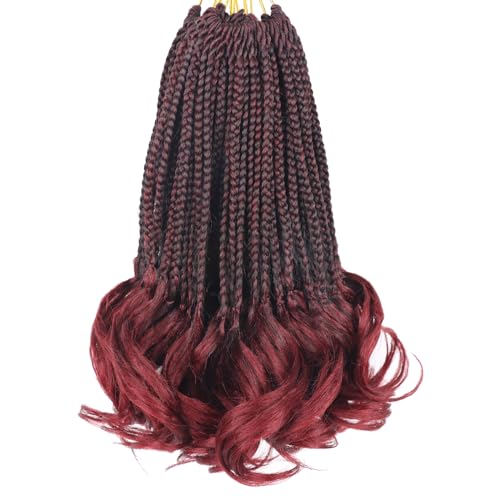 Burgundy Crochet Hair for Black Women 10 Inch 7...
