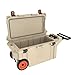 Pelican 80QT Elite Wheeled Cooler (Tan) | 58 Can Capacity with Ice | 10 Day Ice Retention | Built-in Bottle Opener | Guaranteed for Life