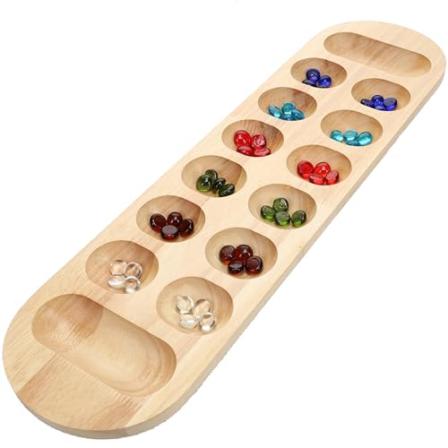 Classic Mancala juego de mesa de madera 22 pulg miniatura 4