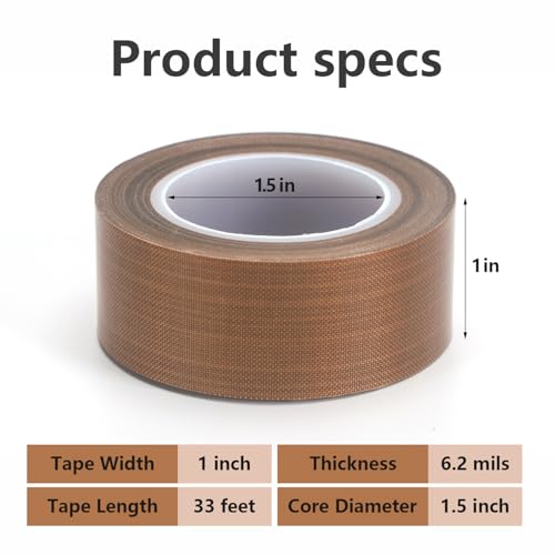 Image of 1 Inch x 33 Feet Low Friction Tape, Cutain Glide Tape, Slides for Drawer, Stuck to the Wood and Makes the Drawers Slide effortlessly and Quietly,Brown