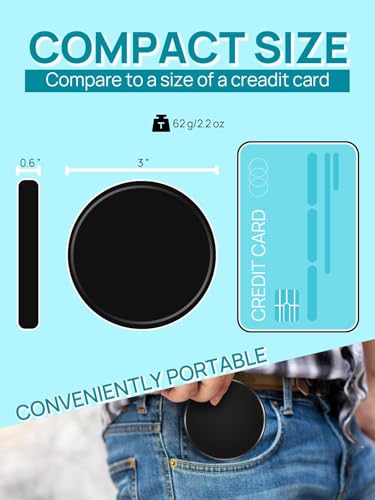 Compact Mirror for Purses,1X/20X Magnifying Mirror,3-inch Pocket Size Small Mirror for Travel and Makeup,Round Black - Image 3