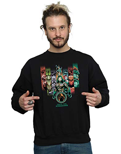 Absolute Cult DC Comics Men's Aquaman Unite The Kingdoms Sweatshirt Black XXX-Large