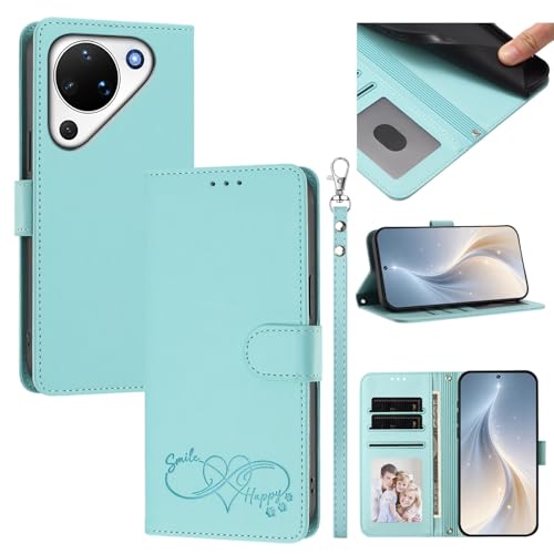 Jiajihua Cover Compatible with Huawei Pura 90 Phone Case【Card Cash Slot Wallet Design Flip Kickstand Drop Protection】 Mint