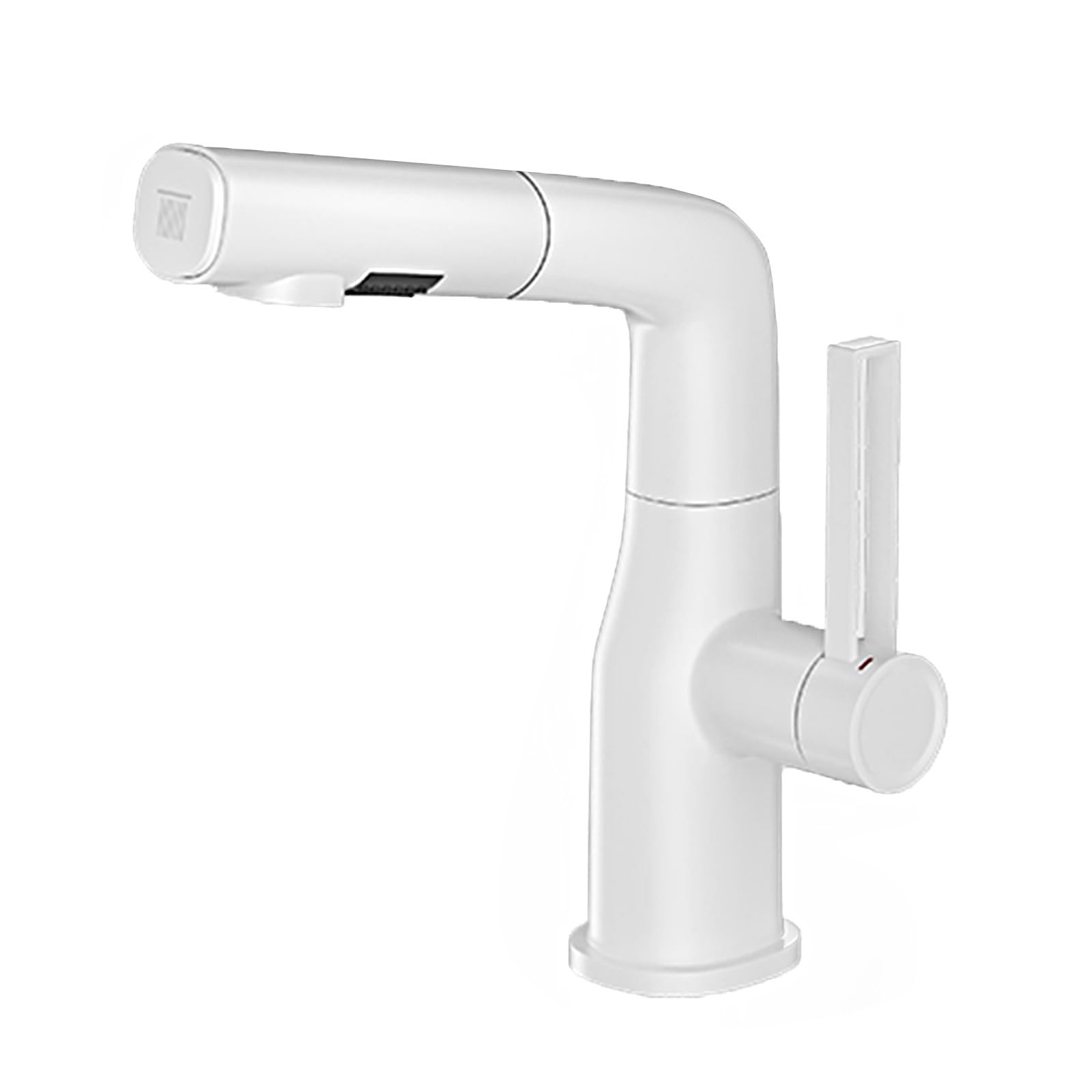 Robinet de lavabo blanc relevable pour stopper les éclaboussures