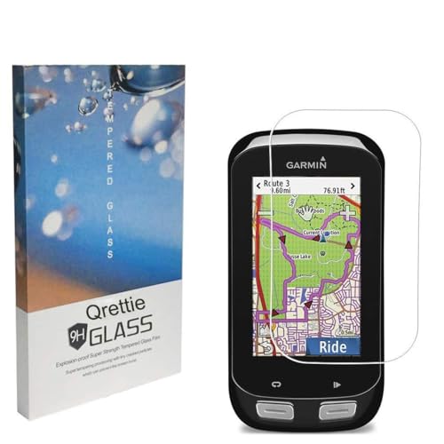 Qrettie 2 Pack Compatible with Garmin Edge 1000 Screen Protector 9H Tempered Glass Screen Protectors for Edge 1000 GPS Bike Computer Screen Protective Film Anti-Scratch No-Bubble