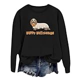 Alien Patch Sweatshirt Hoodie Letter Print Round Neck Top For Fall & Winter Women Zippe Hoodie (Black, M)