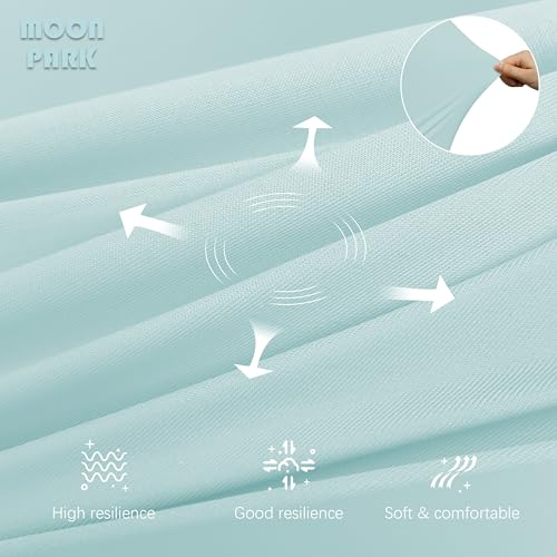 Image of MOON PARK Pregnancy Pillows for Sleeping - U Shaped Full Body Maternity Pillow with Removable Cover - Support for Back, Legs, Belly, Hips - 57 Inch - Ice Blue - Cooling Cover