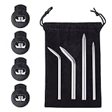 NICENEEDED Handschuhschnürnadeln Schnürset Für Handschuhreparatur Aus Edelstahl Mit 5 Handschuhschloss Und Aufbewahrungstasche