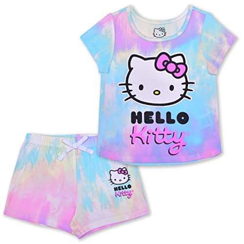 Image of Hello Kitty Girls’ T-Shirt and Short Set for Toddler, Little and Big Kids – Multicolor