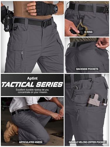 Men's Cargo Pants Ripstop Water Resistant Tactical Pants Lightweight Stretch Hiking Work Pants Outdoor Gear3