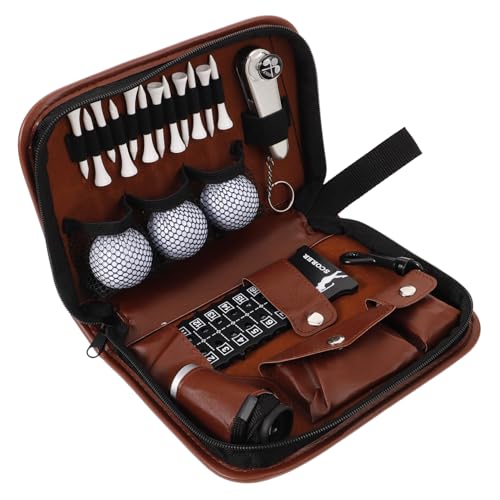 Kisangel 1 Set Portable Golf Accessory Set Multi Functional Golf Supplies Kit with Organizer Bag for for Casual and Professional Golfers Enhances Your Game Experience
