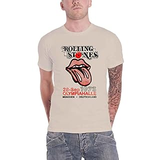 The Rolling Stones T Shirt Munich 1973 Flyer Nouveau Officiel Homme Sand - Les Beatles, Paul McCartney, John Lennon, RIngo Starr, George Harrison
