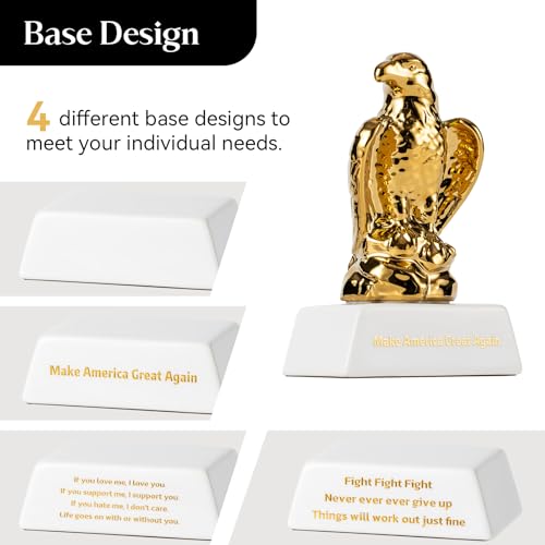 Figura Decorativa Águila Cerámica Dorada 7.25 in miniatura 6