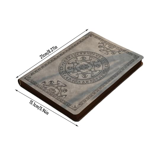 Leather lined journal contra la pérdida de hojas: cuaderno de notas resistente 15x21 3