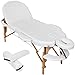 TecTake Massageliege 3 Zonen oval inkl. 2 Lagerungsrollen + Tasche - diverse Farben - (Weiß | Nr. 400194)