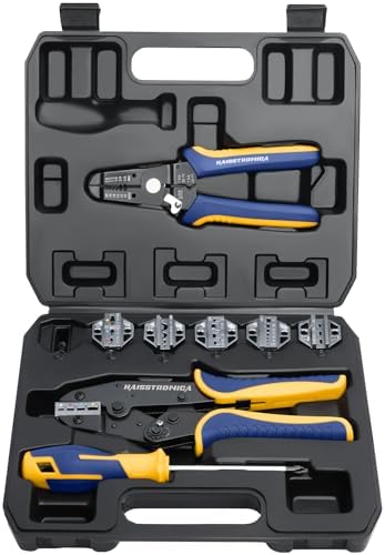 haisstronica 8PCS Crimping Tool Set - Ratchet Wire Crimping Tool ...