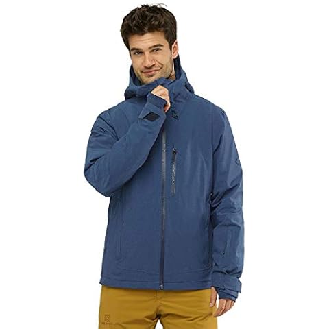 Salomon Men's UNTRACKED Ski Jacket, Dark Denim Cover