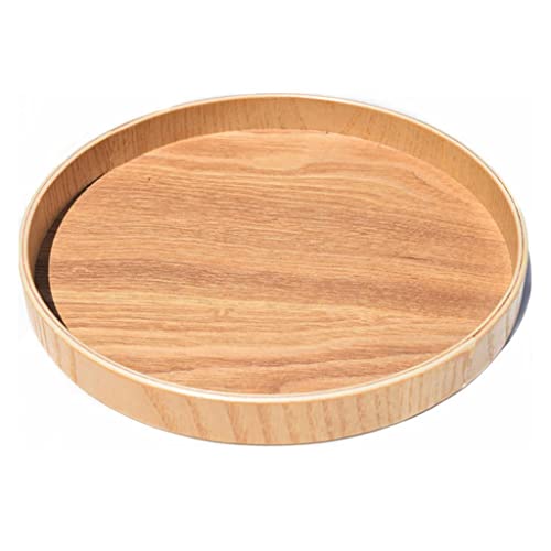 Plateau de service rond en bois : assiette de cuisine idéale - 3