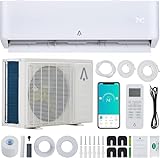 Air Conditioner, Cooling & Heating,18000 BTU WiFi Mini Split,Compatible with Alexa,Energy Star, 230v 24 SEER2,Cools Up to 1000 Sq. Ft,Inverter AC,Smart WiFi, Voice Control