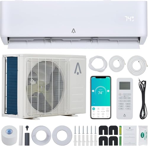 Air Conditioner, Cooling & Heating,18000 BTU WiFi Mini Split,Compatible with Alexa,Energy Star, 230v 24 SEER2,Cools Up to 1000 Sq. Ft,Inverter AC,Smart WiFi, Voice Control