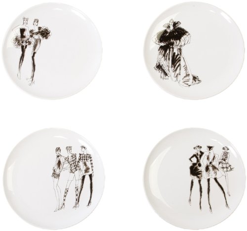 The Ben Collection Ceramic Fashion Plates, Set of 4