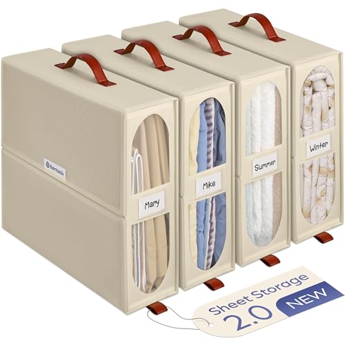 Bambalik 4er-Set Unterbettkommoden mit Sichtfenster