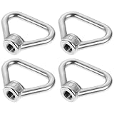 Beaupretty 4pcs M10 Triangle Ring Nut 304 Stainless Steel Lifting Eye Threaded Female Fastener for Industrial Load Bearing Applications