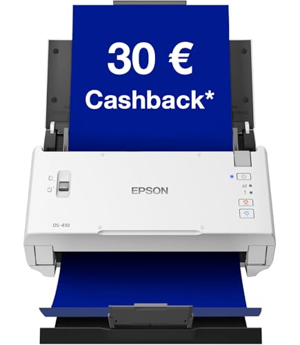 Epson WorkForce DS-410 Dokumentenscanner (Scanner, DIN A4, beidseitiges Scannen in einem Durchgang, 600dpi, USB 2.0)