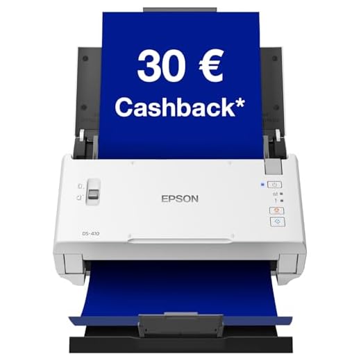 Epson WorkForce DS-410 Dokumentenscanner (Scanner, DIN A4, beidseitiges Scannen in einem Durchgang, 600dpi, USB 2.0)