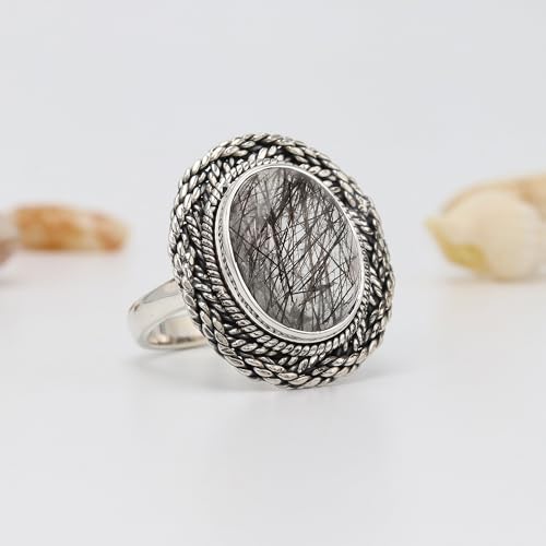 Bague en quartz tourmaline en argent pour sublimer vos soirées - 3