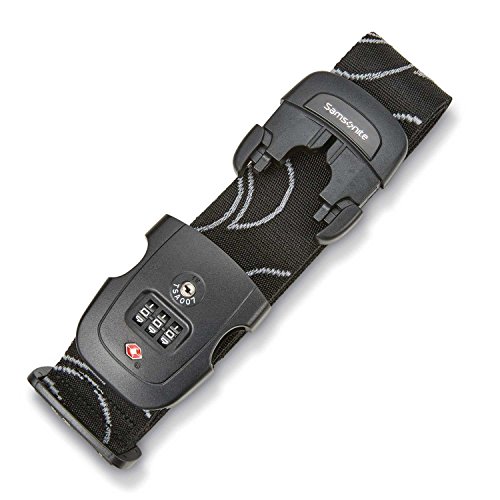 Samsonite Luggage Strap, Black, Combination Lock #TOP1