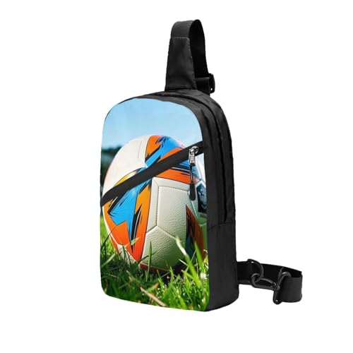 cool soccer ball Print Men's and Women's Foldable Crossbody Bag,Sports Crossbody Bags,and Daily Chest Bags2
