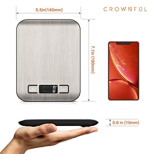 Crownful Food Scale & 2-Slice Toaster, Extra Wide Slots Toaster #TOP4
