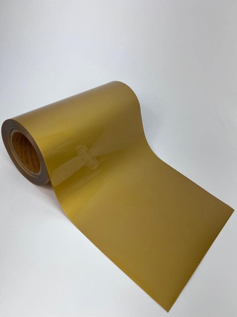 Iron On Heat Transfer Vinyl Rolls 15" x 1YD up to 27 Yards Full Roll Ready for Cutters (10 Yards, Gold)