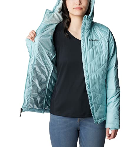 Image of Columbia Women's Omni-Heat Reflective Heavenly Hooded Hiking & Trekking Down Standard Length Jacket