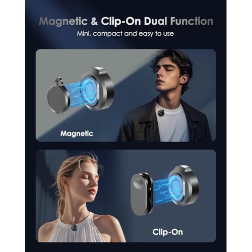 Microphone lavalier pour vlogging en extérieur et interviews sur le vif