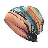 YYHWHJDE Gorro de punto de moda para adultos, gorro casual para uso diario, actividades al aire libre y viajes, con texto en inglés 'You Make Me Happy Camper Trailer', color negro, Negro, Talla única