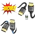 Silkland DisplayPort Cable 2.1 6.6FT+10K 8K HDMI 2.1 Cable 10ft