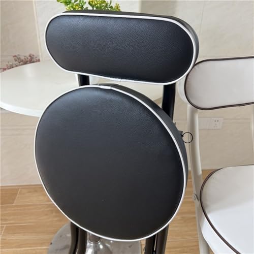 Folding Backrest Stool, Stackable Chair for Home Office, Kitchen Island, Cafe & Dining Room - Commercial Quality Seat for Versatile Use