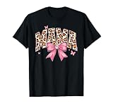 Cute Mama Bow Leopard Floral Family Cool Matching Tees T-Shirt