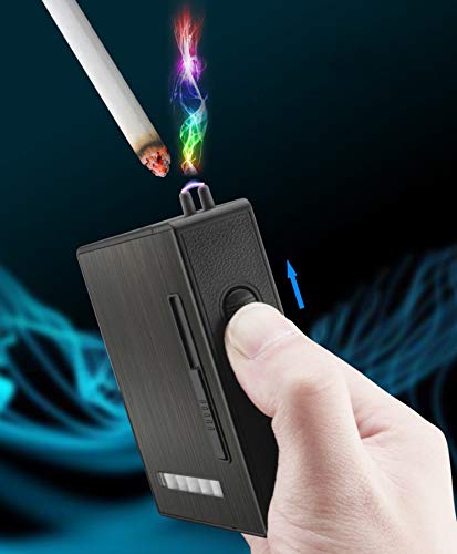 automatic flameless cigarette lighter Amazon.com: 20PCS Automatic Ejection Cigarette Case with Rechargeable  Electric Arc Lighter Windproof Flameless USB Lighter Box Holder Ideal Gift  for Men and Your Friends : Health & Household