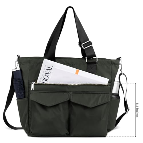 Iioscre Tote Bag For Women Men, Waterproof Work Nylon Tote Bag With Adjustable Strap,Crossbody Laptop Bag With Trolley Sleeve thumb #6
