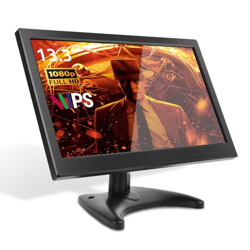 Podofo 13.3 Pulgadas Ips Monitor Full Hd 1080p, Monitor Potable Para Ordenador Vigilancia Cámara Trasera, Con Hdmi Vga Avi Bnc Usb Entrada, Monitor Hdmi Para Juego, 12-24v Podofo 13.3 Pulgadas Ips Monitor Full Hd 1080p, Monitor Potable Para Ordenador Vigilancia Cámara Trasera, Con Hdmi Vga Avi Bnc Usb Entrada, Monitor Hdmi Para Juego, 12-24v