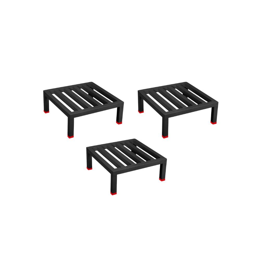 NAYRA Black Iron Plant Stand - Heavy Duty Outdoor Stand -13
