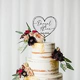 Décoration de gâteau de mariage personnalisée: personnalisable avec des noms et des initiales. Célébrez votre histoire d'amour avec ces breloques personnalisées. Pas besoin de colle ni de points de colle for fixer cette décoration; il suffit d'appliquer un peu de crème au dos for la fixer fermement au gâteau.