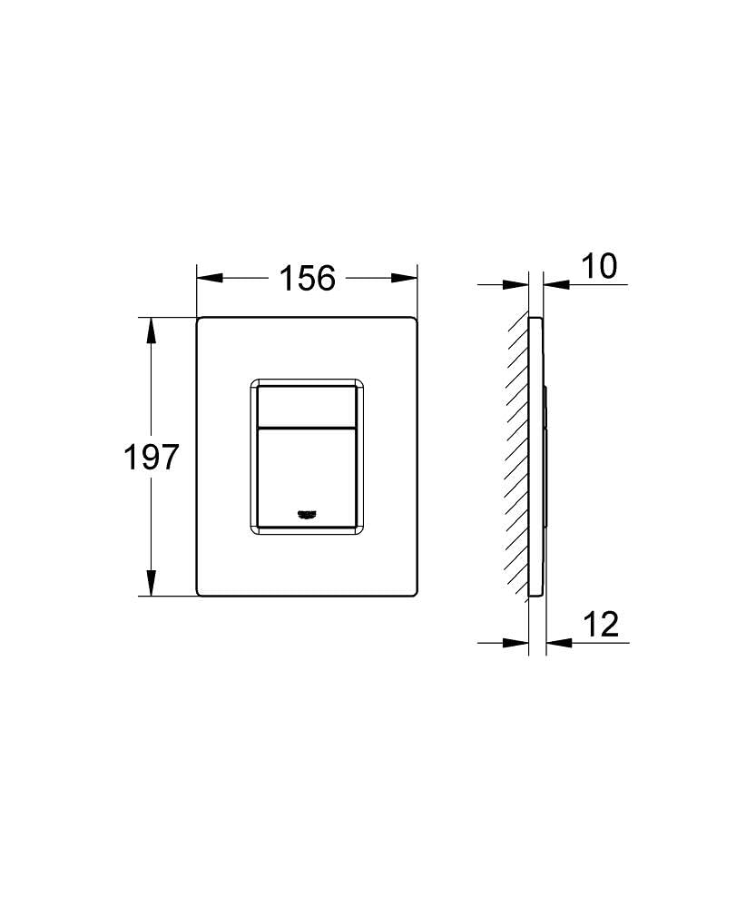 Cassetta di scarico ad incasso completa con placca BIANCA e canotto per sanitari bagno GROHE 38863000 38732SH0