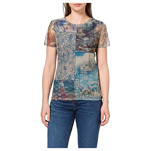 Desigual TS_Ocean Camiseta, marrón, S para Mujer