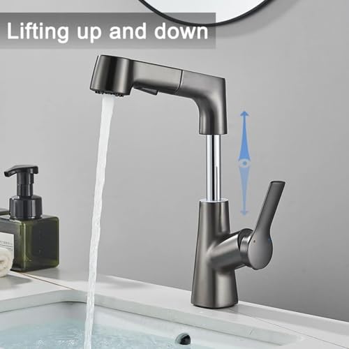 Grifo de lavabo giratorio 360 para lavado de cabello y limpieza cómoda del baño 3