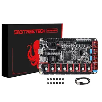 BIGTREETECH Octopus Pro V1.1 H723 32bit Control Board 550MHz Support 8 Axis Stepper Motor Drivers TMC2209 Klipper/Marlin High-Speed/Voltage Printing Support Raspberry-Pi Octprint Operating Systems