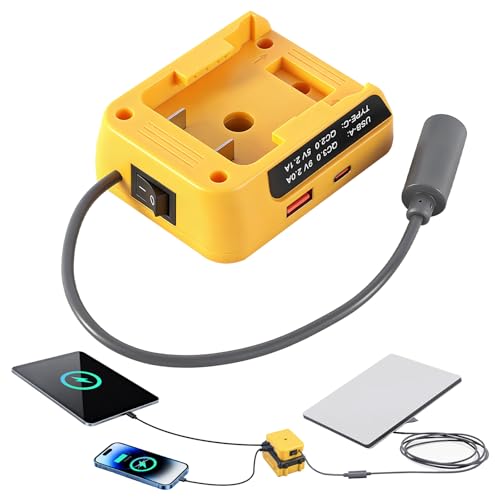 Image of Starlink Mini Battery Adapter Compatible with DeWalt 18V-20V Max Battery to DC Plug Starlink Mini Power Supply, with Independent Button and Low Voltage Protection for Starlink mini Batteries